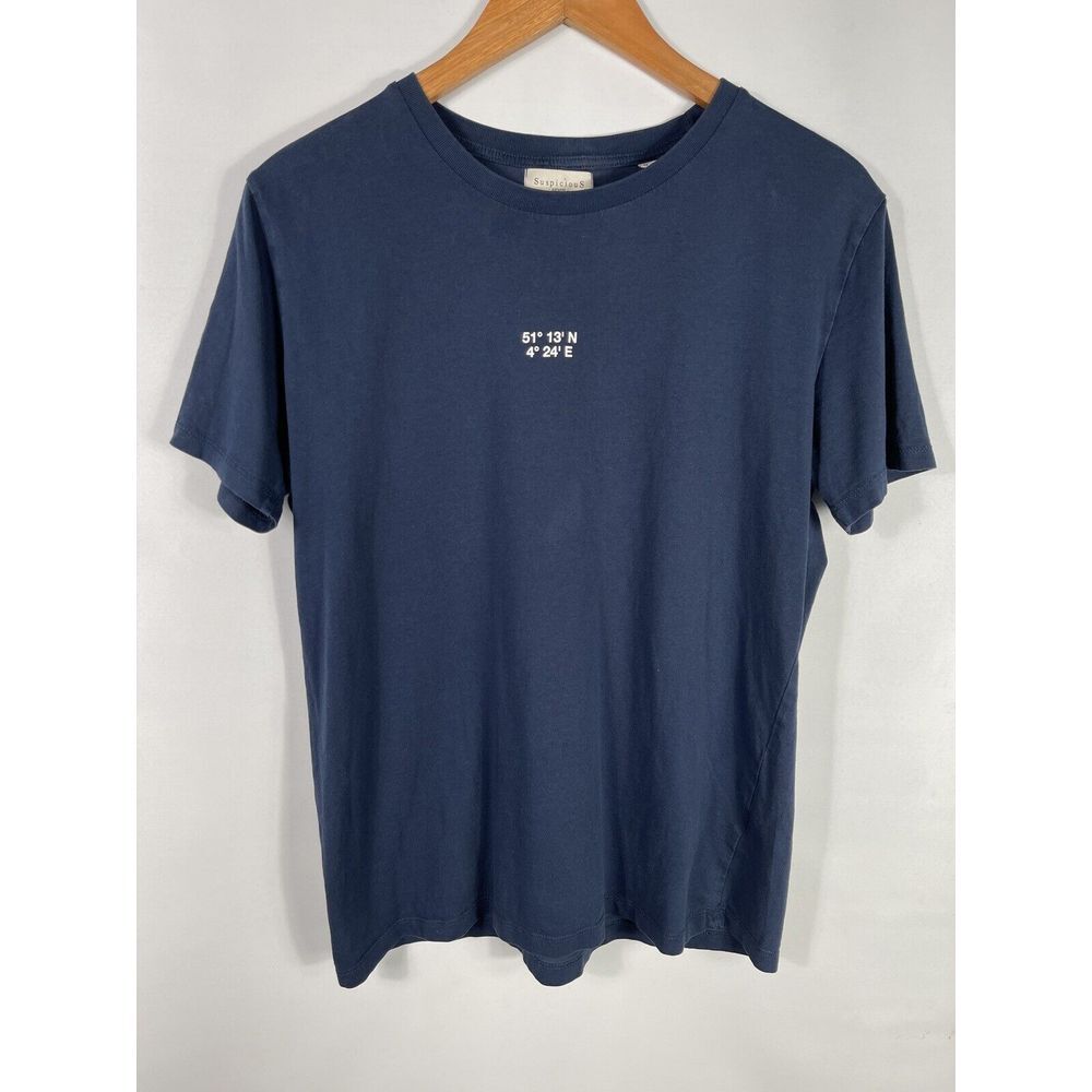 Suspicious Antwerp Women's Small Navy Blue Short Sleeve Crew Neck‎ T-Shirt